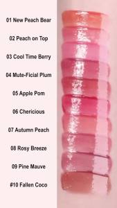[Reday stock]MILKTOUCH  Jelly Fitting Lip Gloss (10  A piece of cocoa fell ) With cooling plumping effect and water-based non-sticky texture    Long-lasting Korean Beauty Makeup Lip Color Oil Brown  K  Cosmetics