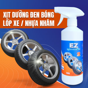 Dưỡng lốp xe ô tô vỏ xe máy xịt dưỡng làm đen bóng tránh bám bụi cho lốp xe nhựa nhám dung tích 500ml