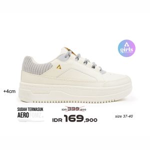 Aerostreet 37-40 Olivia Natural Natural Abu Muda - Sepatu Sneakers Wanita