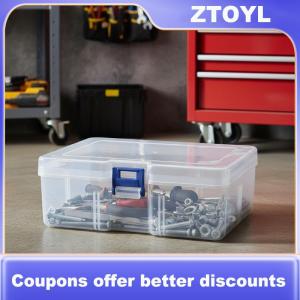 【ZTOYL】 Large Capacity Rectangular Plastic Storage Box Clear Dustproof Organizer for Closets Cabinets Pantry