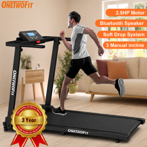 OneTwoFit Treadmill Foldable Treadmill 2.5HP Electric Treadmill 10km/h Treadmill for Home Gym Sports