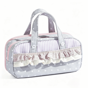 GIORGIONE STORE Plaid Polka Dot Lace Pencil Case Multi-Layer Large Capacity Lace Stationery Bag Aesthetic Clear Itabag Lace Stationery Pouch Office Use