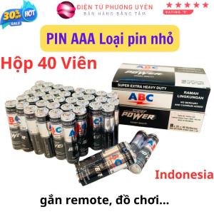 Hộp 40 Viên Pin AAA ABC Super Power 1.5v made in Inodonesia Pin 3A hộp 40 viên - Điện Tử Phương Uyên