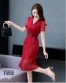 ĐẦM SUÔNG DỰ TIỆC PHỐI REN KÈM THẮT LƯNG SIÊU DỄ THƯƠNG. 