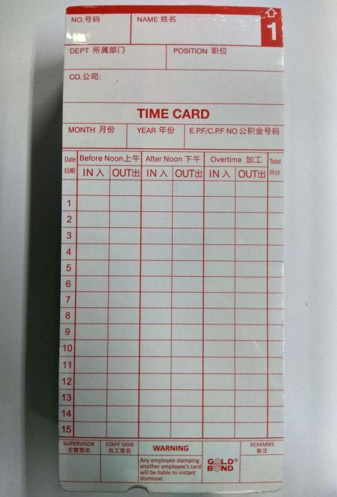 PunchCard (X100 PCS) (TMC-100)