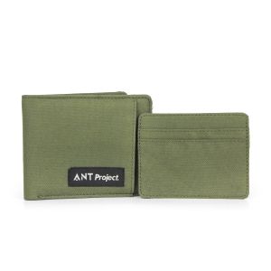 ALFA X ANT - Dompet Pria Lipat Dua - Wallet Card - Dompet Hitam Simple