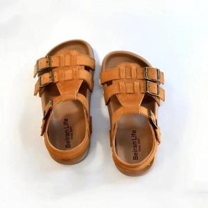 Genuine Leather Soft Soled Girls Beach Shoes Summer High Quality Cowhide Baby Boys Sandals Non-slip Childrens Shoes