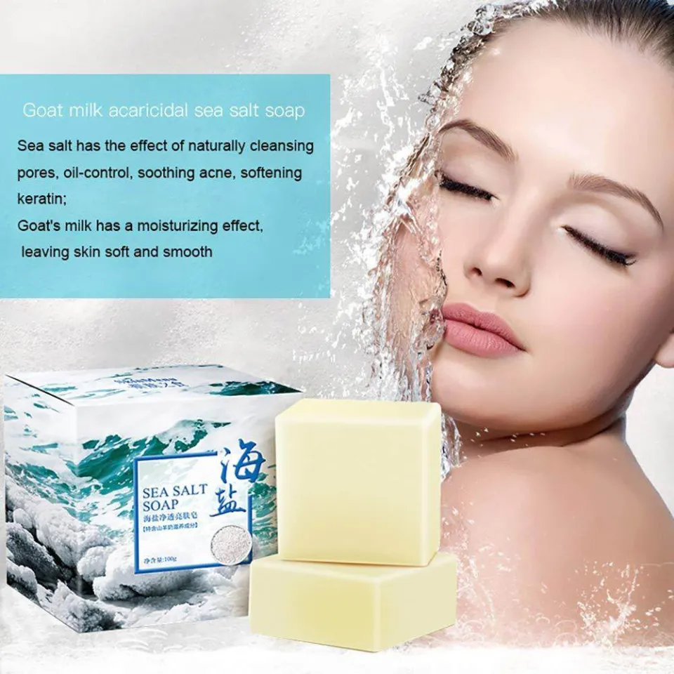 Sea Salt Soap Removal Pimple Pores Acne Treatment Cleaner