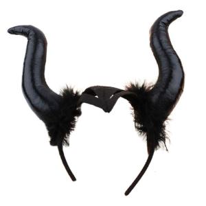 Ox Horn Headband Devil Horn Hair Hoop Halloween Tiaras Halloween Horn Headwear Devil Horns Headband