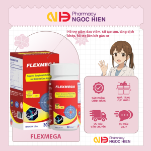 Viên uống FlexMega - Mỹ - Hỗ trợ giảm đau bổ khớp thoái hóa khớp tái tạo sụn khớp (30 viên)