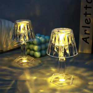 LED Night Light Crystal Diamond Table Lamp Transparent Acrylic Night Lamp flameless candle UMISKY
