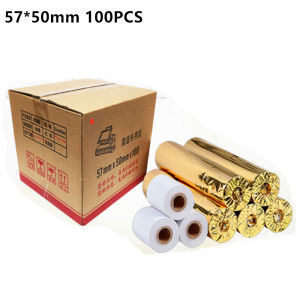 100ROll High quality 57x50mm thermal paper for receipt printers(White) 57x40mm 57x30mm foodpanda paper Thermal Paper 57x50mm 57X50 Thermal Receipt Paper POS Cash Register Receipt Roll For 58mm Thermal Printer 56x50mm Thermal Paper