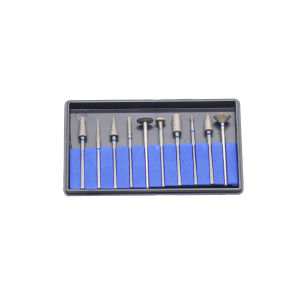10Pcs Dental Diamond Burs 2.35mm HP Shank Metal Polish Tools 4 Types Available For Dentist Lab Equipment