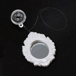 ONFIN Retro Style Betta Fish Training Mirror Mini Engraving Aquarium Betta Mirror Creative Decorative Floating Mirror Betta Fish Training