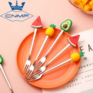 CNMF 1 Cái Nĩa Trái Cây Nĩa Tráng Miệng Inox 430 Dĩa Đựng Bánh Dễ Thương Cho Trẻ Em