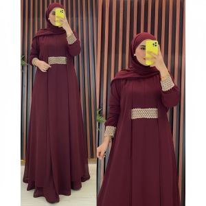 Gmis Viral murah Salsa Maxy Dress l Gamis Murah l Jumbo l Gamis Kondangan l Ceruty Babydoll l Gamis Umroh