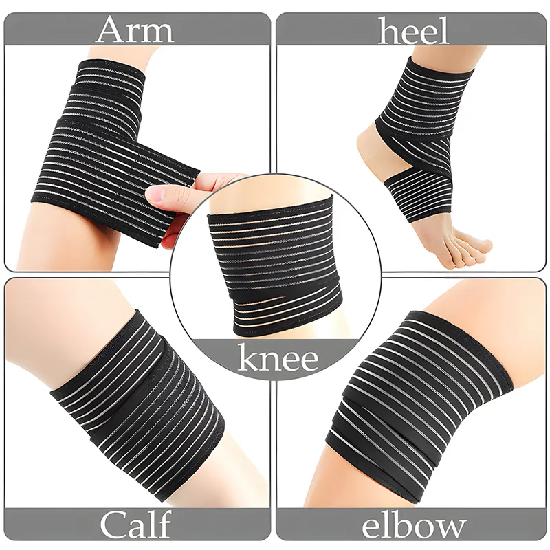 Elastic Calf Compression Bandage Leg Compression Sleeve for Men and Women,  Compression Wraps Lower Legs for Stabilising Ligament, Joint Pain, Sport