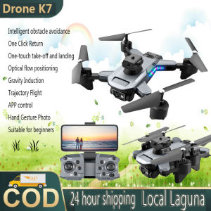 【COD】K7 drone 4K HD with dual cameras 360° all-round obstacle avoidance optical flow positioning intelligent hovering foldable quadcopter