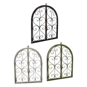 Farmhouses Iron Arched Hanging Window Frame Art For Indoor and Outdoor Decoration Vintage Styles Home Wall Accent