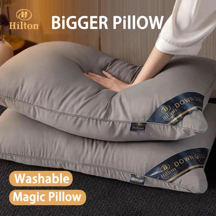 (Buy%201%20Take%201%EF%BC%89Hilton%20Hotel%20Pillow%20-%20Cooling%20Magic%20Pillows%20for%20Back,%20Stomach%20or%20Side%20Sleepers%20-%202%20Pack%20Queen%20Bed%20Pillows%20for%20Sleeping%20-%20Image%202