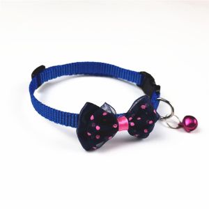 *HCM* Vòng cổ Nơ chấm bi gắn chuông nhiều màu siêu đẹp cho thú cưng