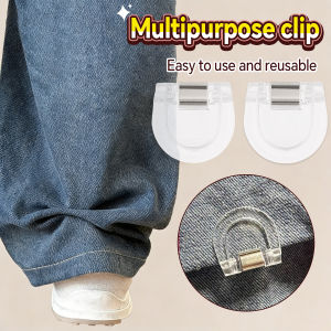 Vacaka 2Pcs Multi Function Clothing Clips for Trouser Leg Shortening Multi-purpose Book Clips/Folder