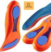 KEEP WORKING 1pair Orthopedic Arch Support Flat Foot Running Insole Soft Bottom Shock-Absorbing Sports Insoles