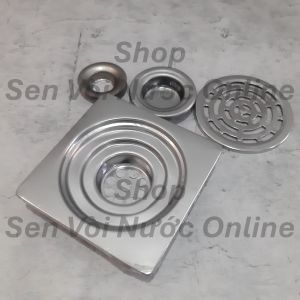 Phễu Sàn phễu thoát sàn. Quy cách 15cm x 15cm x 60mm chất liệu inox201