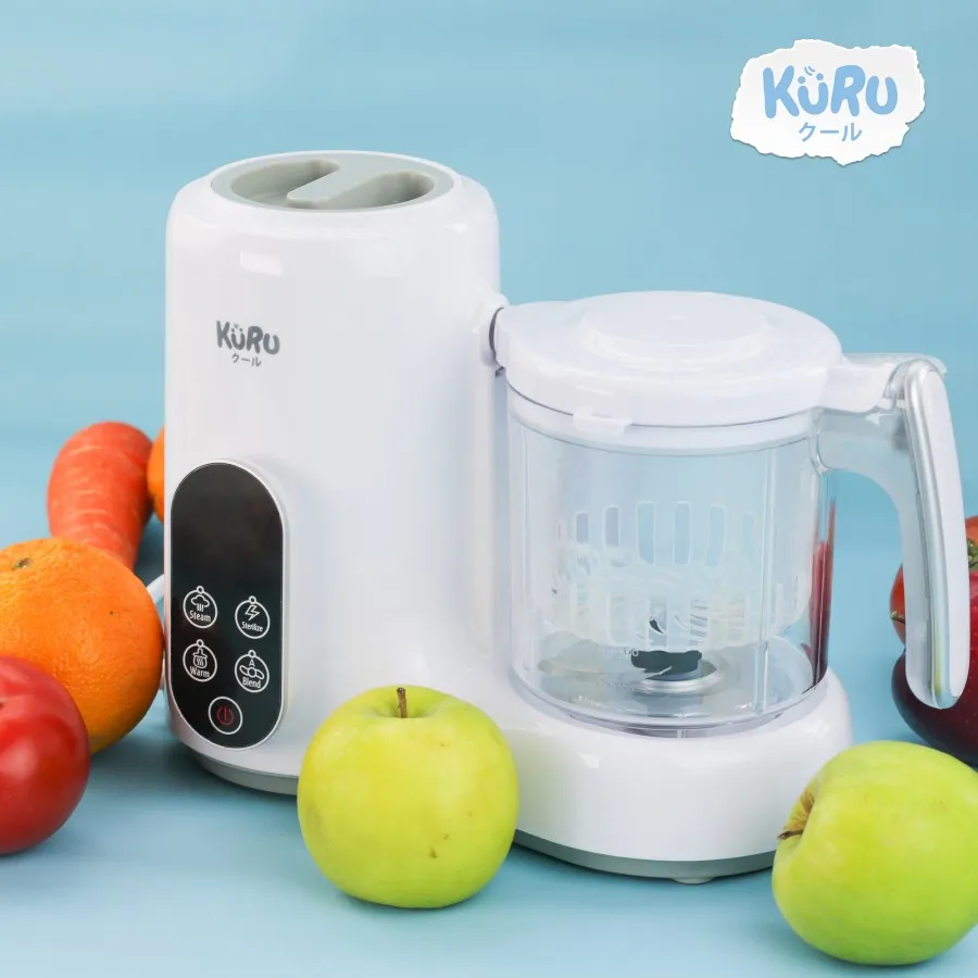 KURU 4in1 Baby Food Processor Food Maker Steamer Blender Mpasi