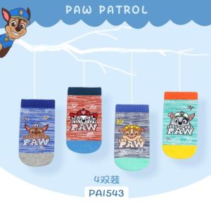 PAW Patrol ถุงเท้ากันลื่นสำหรับเด็กถุงเท้าเด็กหัดเดินพร้อมที่จับข้อเท้าสำหรับเด็กทารกเด็กวัยหัดเดินเด็กผู้หญิงเด็กผู้ชาย
