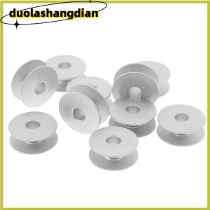 [Duola] 10pcs 21mm Industrial Aluminum Bobbins For Singer Brother Sewing Machine Tools