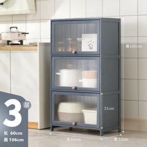 Kitchen Cabinet Storage Multilevel Kitchen Storage Shelf Cupboard Cabinet Microwave Oven Pot Rack Home Kitchen Organiser