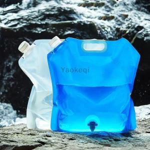 [COD] Yaokeqi 5 10L Outdoor Portable Folding Water Bag With Faucet Cycling Traveling And Camping Plastic Thickened Large-capacity Water Bag