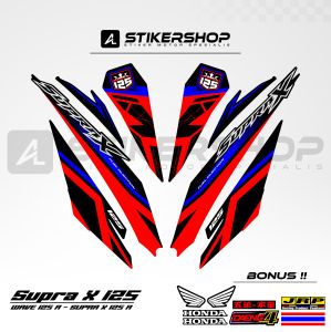 STIKER STRIPING SUPRA X125 - WAVE 125 R GRAFIS VARIASI 050
