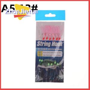 zhanjietun 1 cái 6 móc nước mặn giàn 6 Chuỗi móc flasher cá thu lông câu cá Mồi Câu Cá Biển mồi cá thu