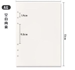 6 Cute Cat PU Leather 、Loose-Leaf Notebook Detachable Grid Student Journal Hand-Friendly Non-Stiff Binding Waterproof Wear-Resistant Cover Thick Ink-Proof Inner Pages Ultra Portable Lightweight Memo Notebook for School Office and Gift