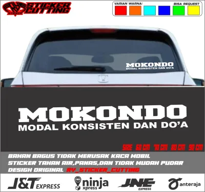STICKER CUTTING MOKONDO MODAL KONSISTEN DAN DOA STIKER KACA MOBIL
