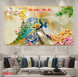 Tranh Laminate Tráng Gương - Tranh Treo Tường Hoa Khai Phú Quý
