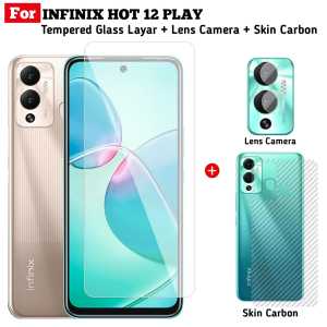 Tempered Glass Infinix Hot 12 Play / Infinix Hot 12 / Infinix Hot 12 Pro NFC / Infinix Hot 12i Anti Gores Layar Handphone FREE Camera Dan Garskin Clear