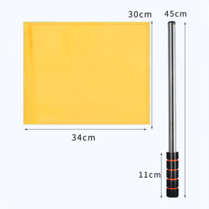 Referee Flag Command Flag Soccer Volleyball Referee Flag Stainless Command Hand Flag For Competition