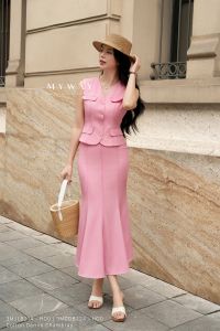 Set Bộ Gile Chân Váy Đuôi Cá MY WAY Sang Trọng 3mjlb214 3mcob224