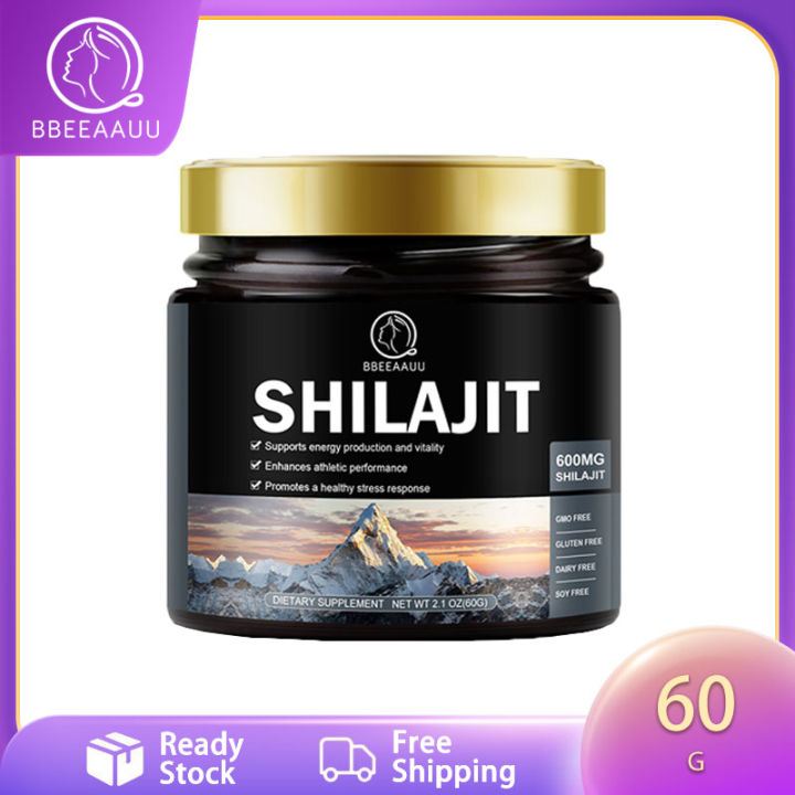 Bbeeaauu Shilajit Pure Original Himalayan Shilajit Resin 600mg Maximum Potency Natural Organic Shilajit Resin Acid with 85+ Trace Minerals & Fulvic Acid for Energy , Immune Support