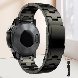 22MM 26mm Garmin Titanium Metal Band For Fenix 7X 7 6X Pro 5X Plus/ Instinct/Epix Forerunner945 Quick Fit Bracelet Sport Strap for Garmin Venu 3S bussiness Wristband