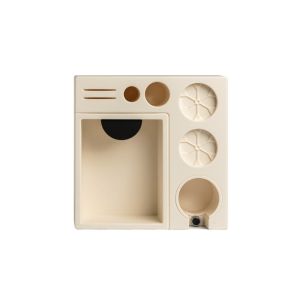 CHENJIE Removable Espresso Tamping Holder Station Adjustable Slip Resistant Base Coffee Tamper Station Professional Space Saving Espresso Knock Box Portafilter Accessories