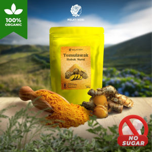 Minuman Temulawak Bubuk Murni Kering Tanpa Campuran Herbal Melati Noni Original 200 G