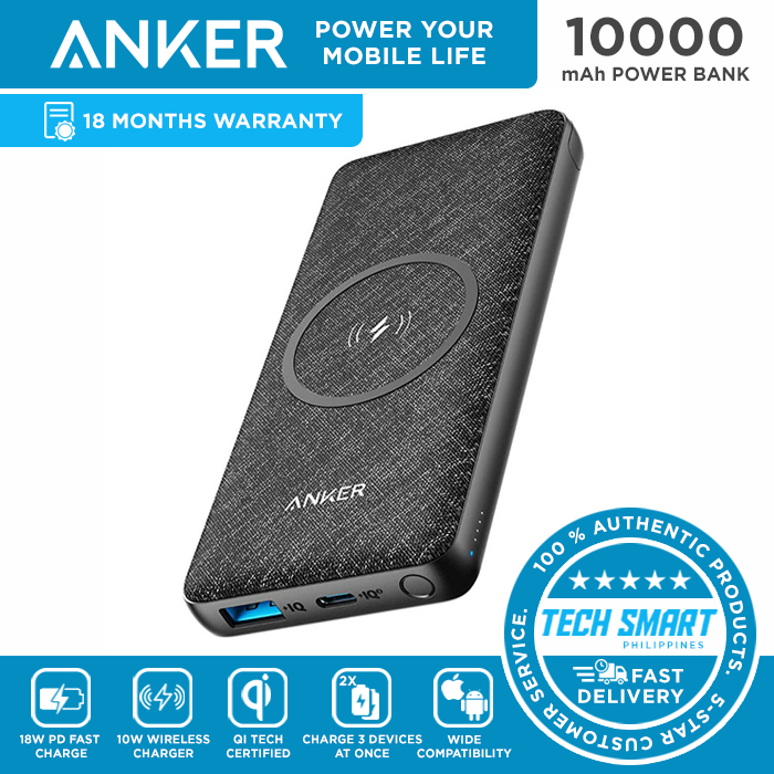 Anker PowerCore III Sense 10K Wireless Power Bank 10000mAh, 10K Wireless  Portable Charger with Qi-Certified 10W Wireless Charging and 18W USB-C  Quick Charge for iPhone 12,Mini, Pro, iPad, AirPods, and More