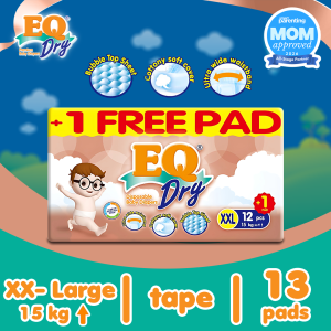 EQ Dry Travel Pack XXL (above 15 kg) - 13 pcs x 1 pack (13 pcs) - Tape Diaper