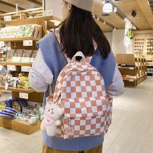 Tas Ransel Wanita Korean Checker Style - Mismi Darcy Bag