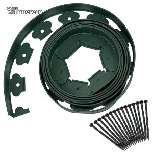 Landscape Edging Kit 10M No Dig Garden Border with 30 Spikes for Lawn and Garden Enhancement
