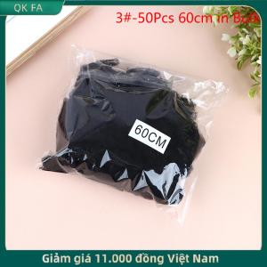QK FA ✨ 50 cái tóc Net Đen đàn hồi bó tóc vô hình hairnet lưới Bun tóc Net 30 50 60cm Phụ kiện tóc